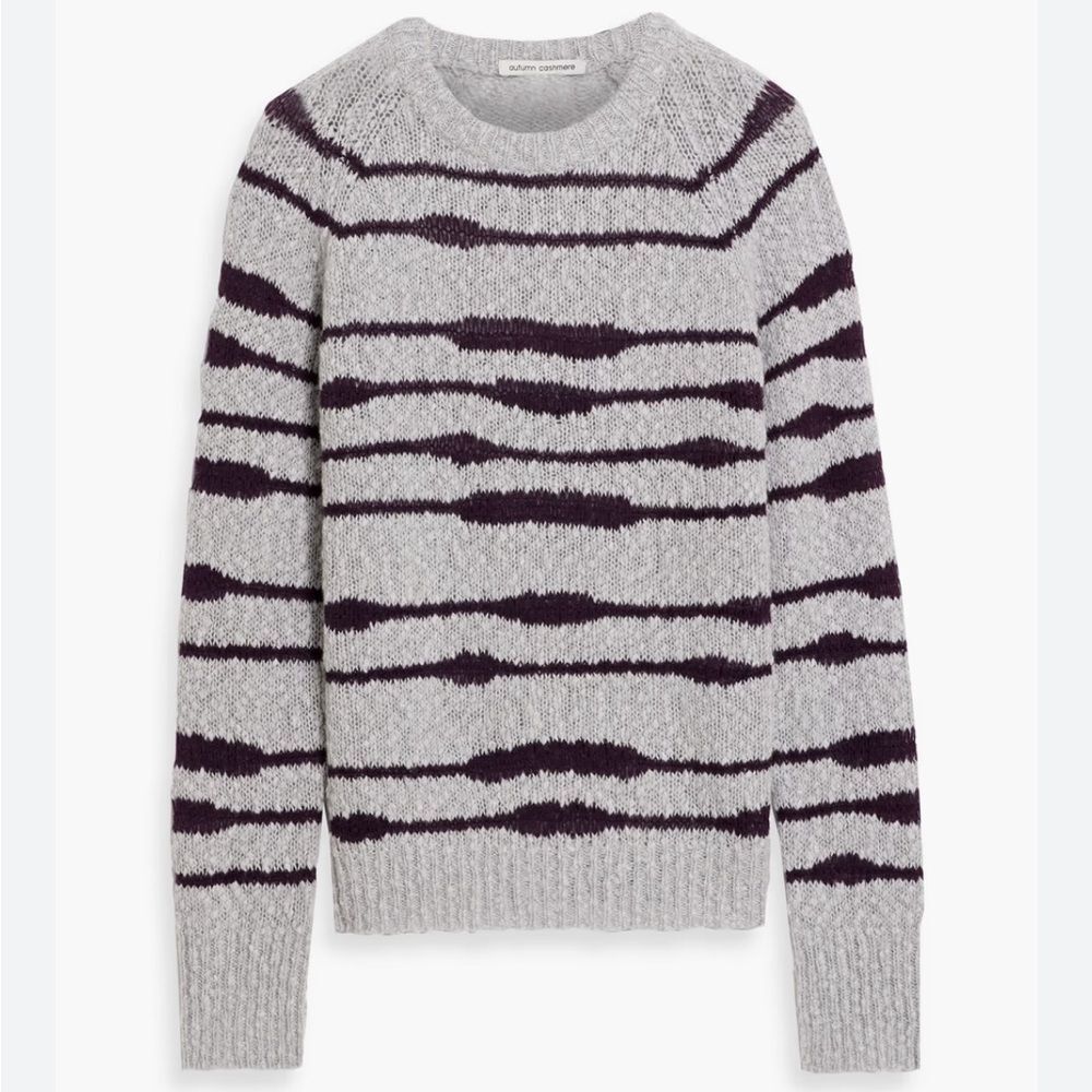 Autumn Cashmere Striped Sweater, XS